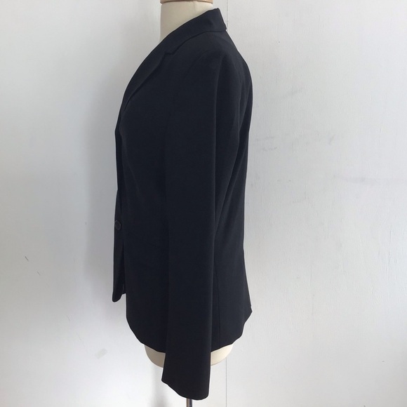 Banana Republic black three button stretch wool blend blazer size 10 - Picture 5 of 12